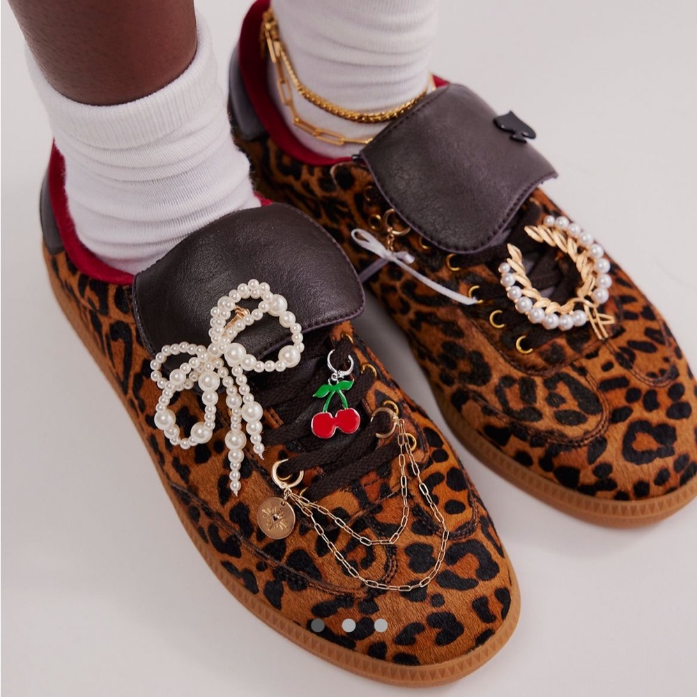 Dillan Genuine Calf Hair Sneaker in Brown Black Cheetah